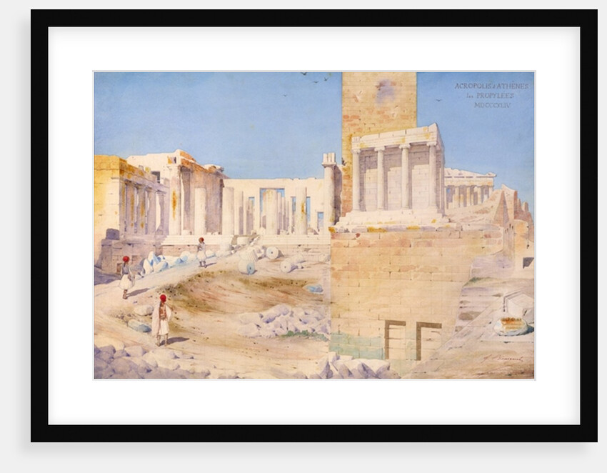 The Acropolis at Athens, 1844 by Gustave Bougerel