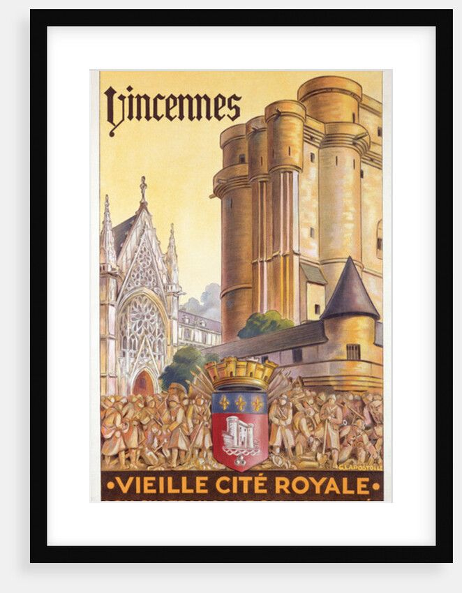 Travel poster of the Chemin de Fer de l'Est advertising trips to Vincennes, c.1920 by French School