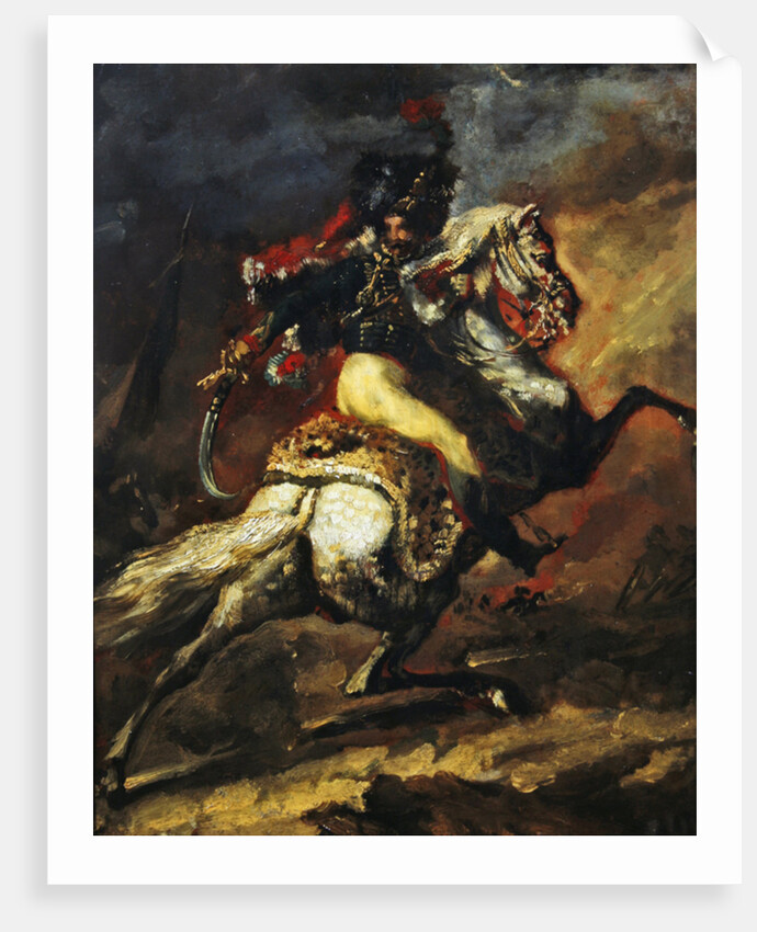 Sketch of an Officer of the Hussars, 1814 by Theodore Gericault