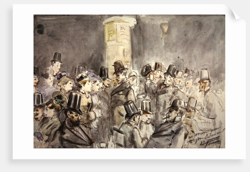 A Parisian Boulevard, 1880 by Jean Louis Forain