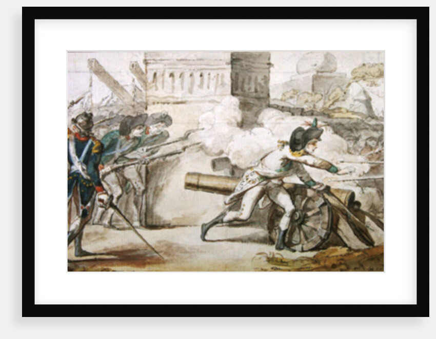 Heroic death of Desilles in his attempt to stop the battle during the Mutiny of Nancy 31 August 1790 by French School