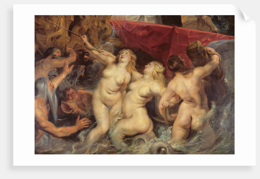 Detail of the Sirens from 'The Arrival of Marie de Medici in Marseilles', 3rd November 1600, 1621-25 by Peter Paul Rubens