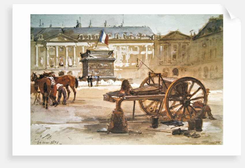 Paris Commune: The Fall of the Vendome Column, 29th May 1871 by Isidore Pils