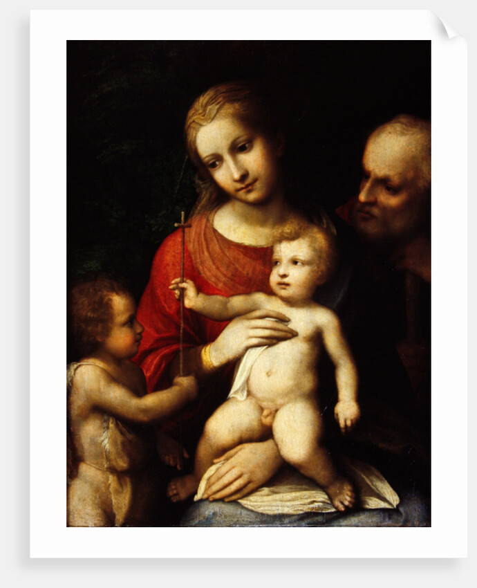 The Virgin and Child surrounded by St John the Baptist and St Joseph, 1517 by (c.1489-1534) Correggio
