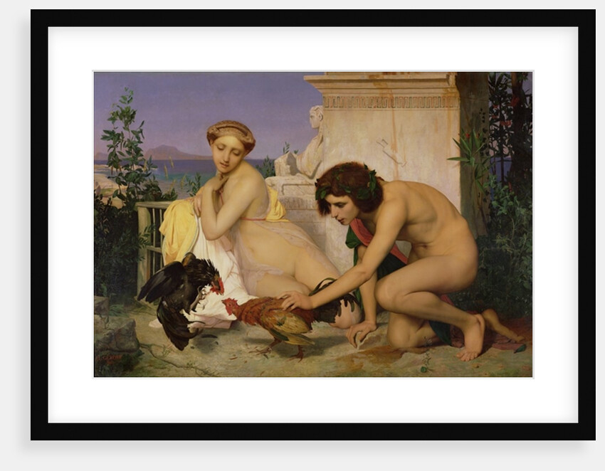 Young Greeks Encouraging Cocks to Fight, 1846 by Jean Leon Gerome