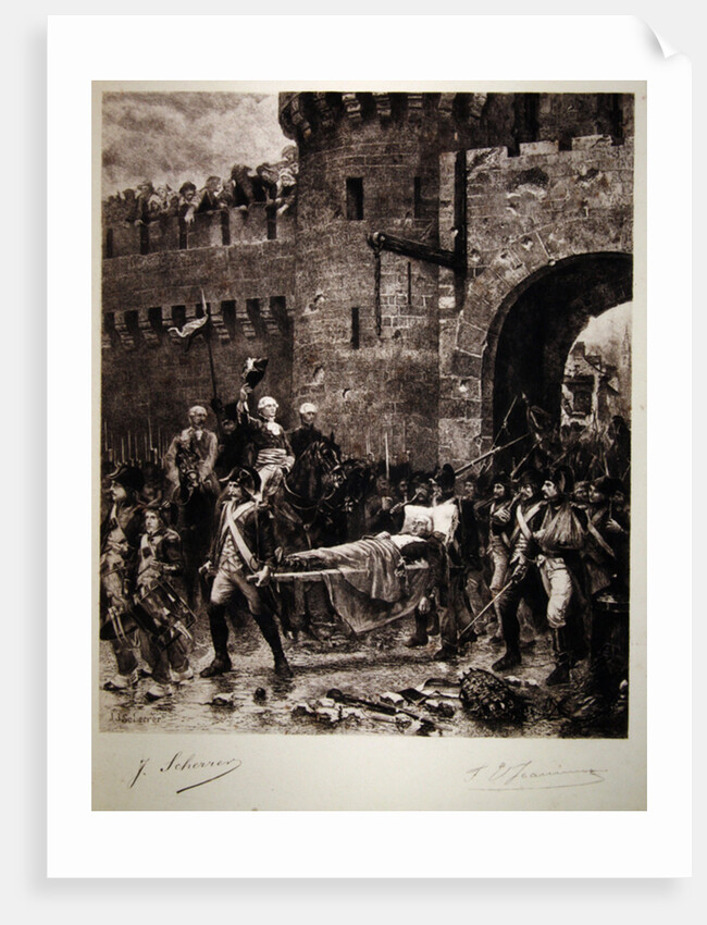 The Death of Bonchamps in 1793 by Jean-Jacques Scherrer