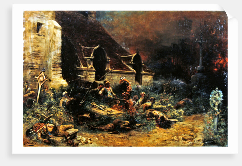The Chouans defending their dead, 1902 by Georges Clairin