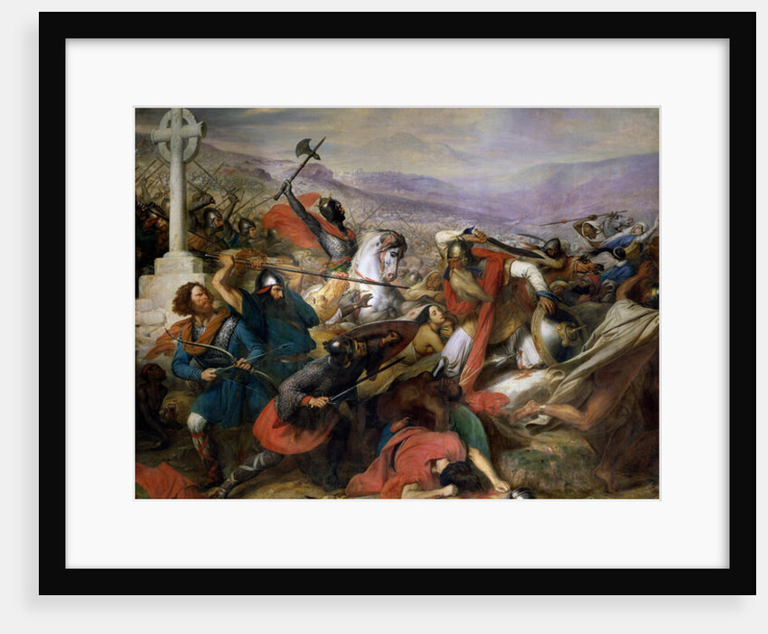 The Battle of Poitiers, 25th October 732, won by Charles Martel 1837 by Charles Auguste Steuben