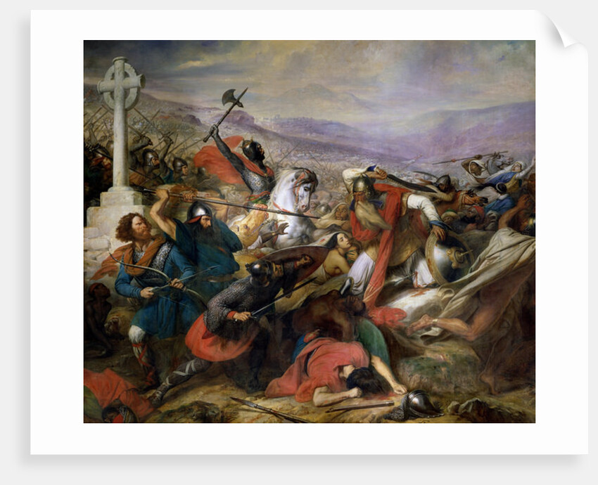 The Battle of Poitiers, 25th October 732, won by Charles Martel 1837 by Charles Auguste Steuben
