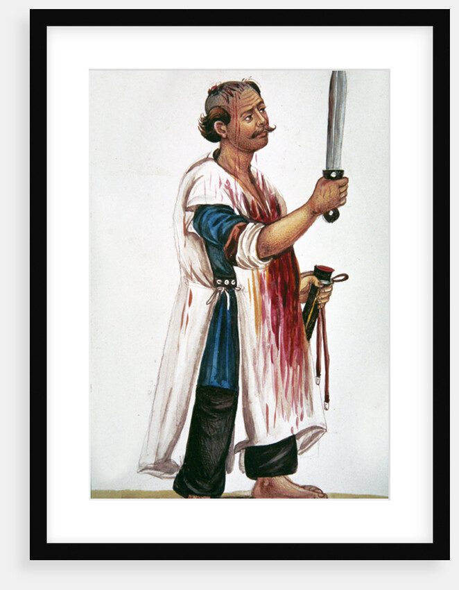 The butcher's assistant by Persian School