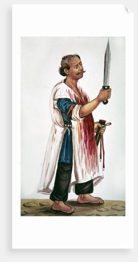 The butcher's assistant by Persian School