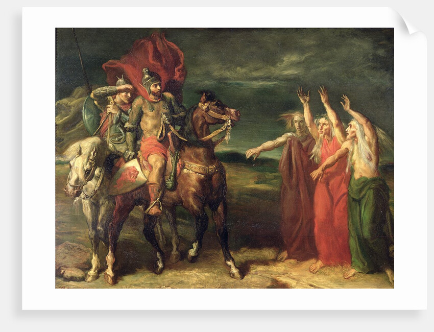 Macbeth and the Three Witches, 1855 by Theodore Chasseriau