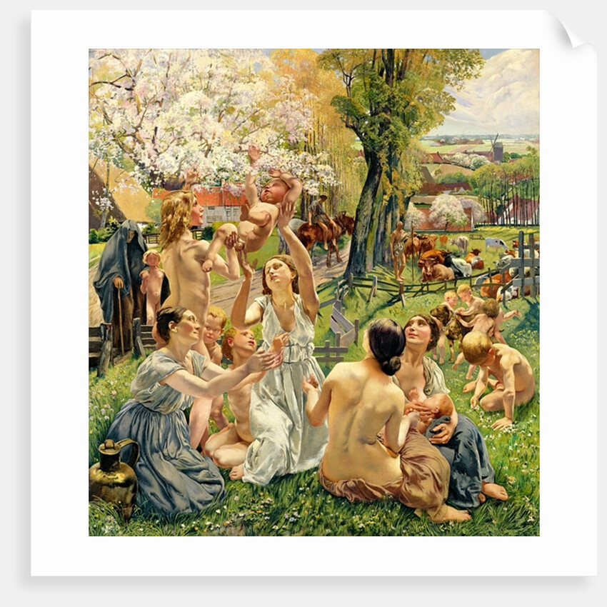 The Morning, left panel from the triptych 'The Golden Age', 1901 by Leon Henri Marie Frederic