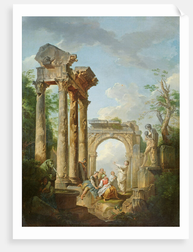 The Ruins of the Temple of Vespasian by Giovanni Maria Griffoni