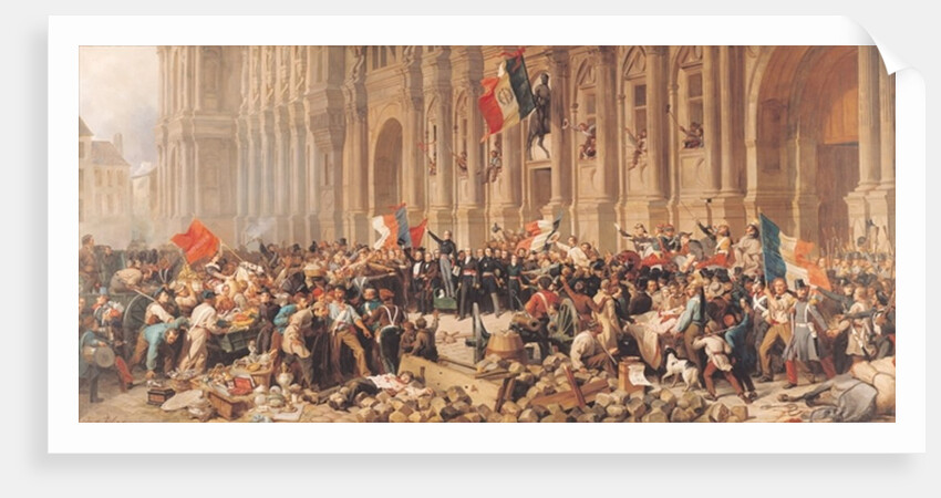Lamartine rejects the red flag in 1848 by Felix Philippoteaux