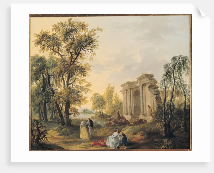 Lovers in the Country by Louis Joseph (Watteau de Lille)(attr. to) Watteau