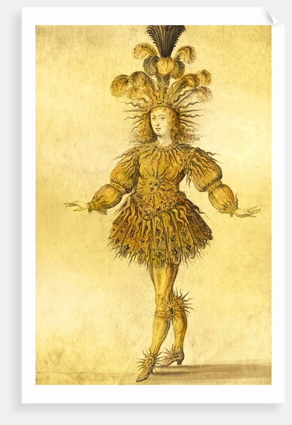 Louis XIV in the costume of the Sun King, 1653 by French School