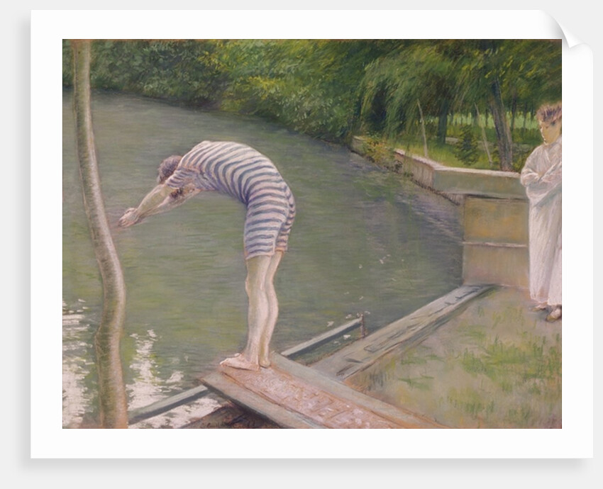 The Bather, or The Diver, 1877 by Gustave Caillebotte