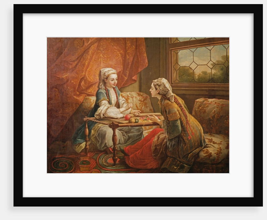 Madame de Pompadour in the role of fortuneteller by Carle van Loo