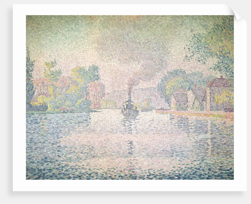 The Seine at Sannois, the tugboat 'l'Hirondelle', 1901 by Paul Signac