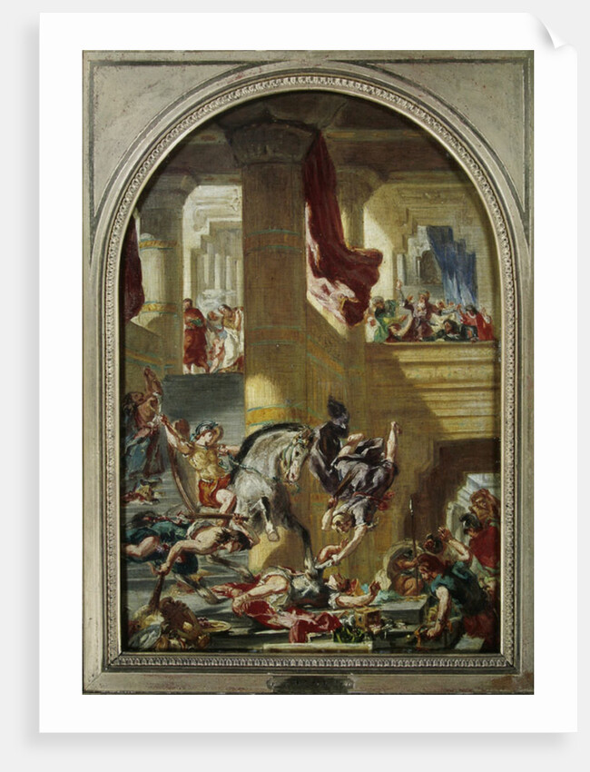 The Expulsion of Heliodorus from the Temple, c.1857 by Ferdinand Victor Eugene Delacroix