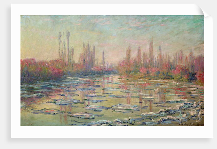 The Thaw on the Seine, near Vetheuil, France 1880 by Claude Monet