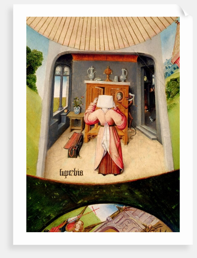 Pride, detail from the Table of the Seven Deadly Sins and the Four Last Things, c.1480 by Hieronymus Bosch