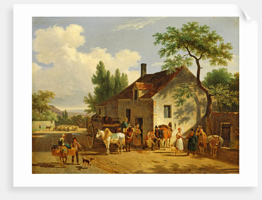 View of a village, 1839 by Jean Francois Demay