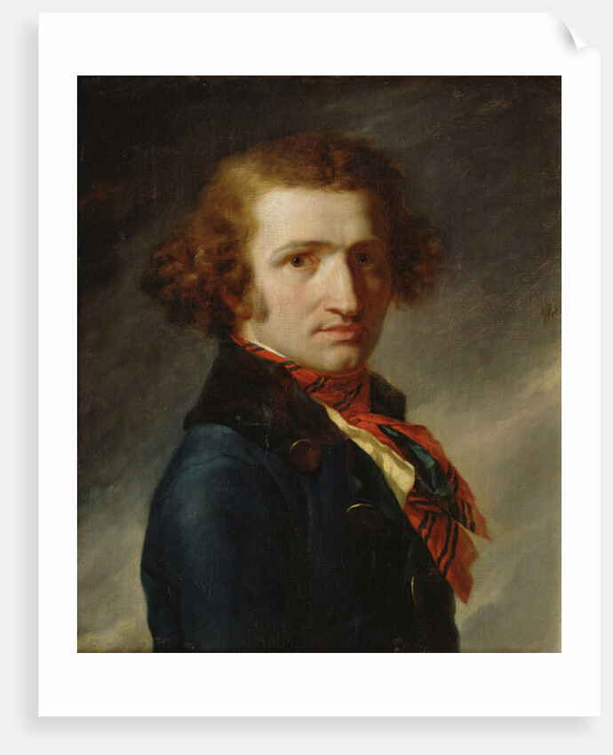 Portrait of a man in blue clothes by Anne Louis Girodet de Roucy-Trioson