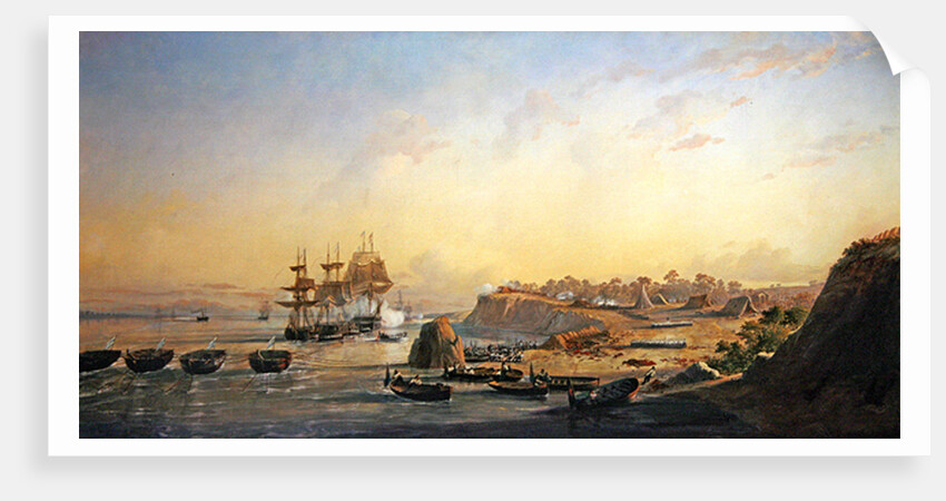 The taking of the batteries at Punto Obligado on 20 November 1845 by Francois Barry