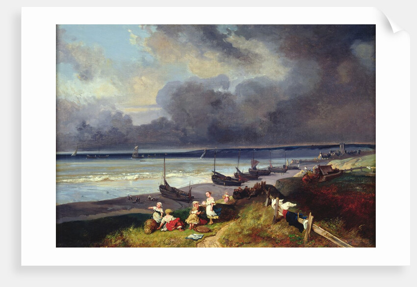 View of Dieppe by Louis Eugene Gabriel Isabey