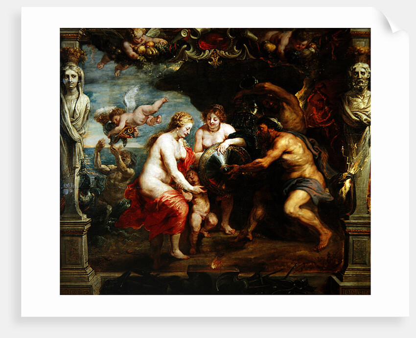 Thetis receiving Achilles' armour from Vulcan; by Peter Paul Rubens