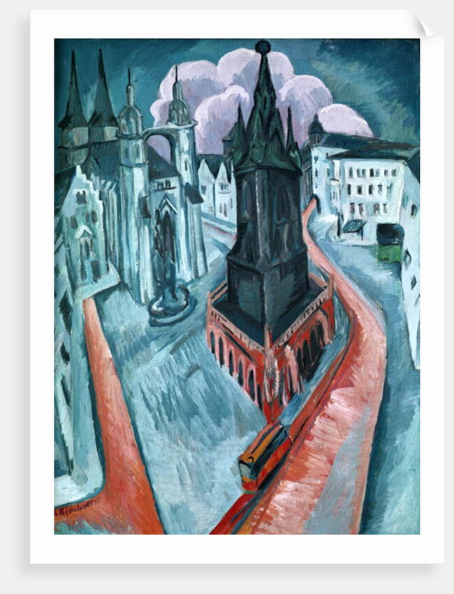 The Red Tower in Halle, 1915 by Ernst Ludwig Kirchner