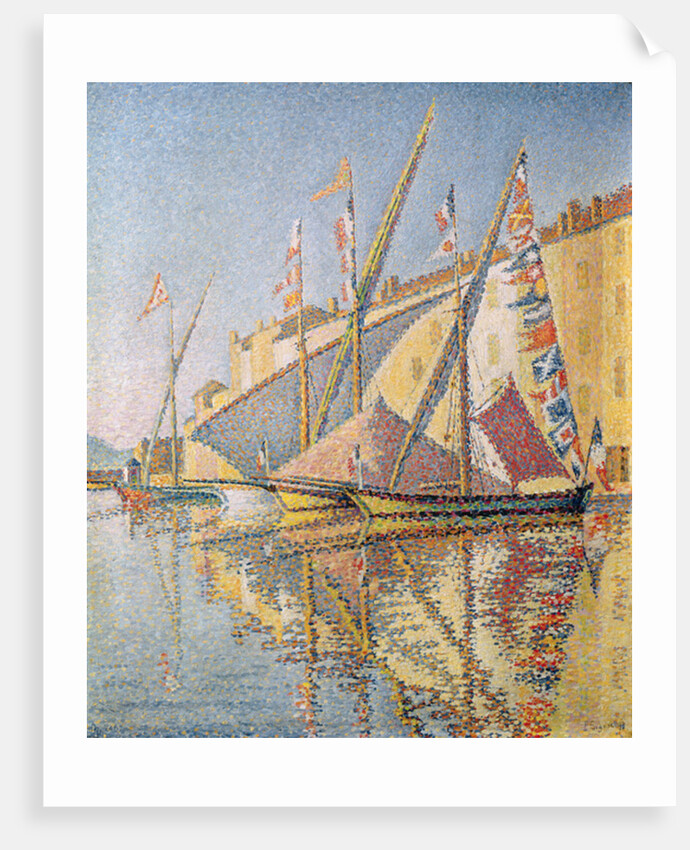 Sailing Boats in St. Tropez Harbour, 1893 by Paul Signac