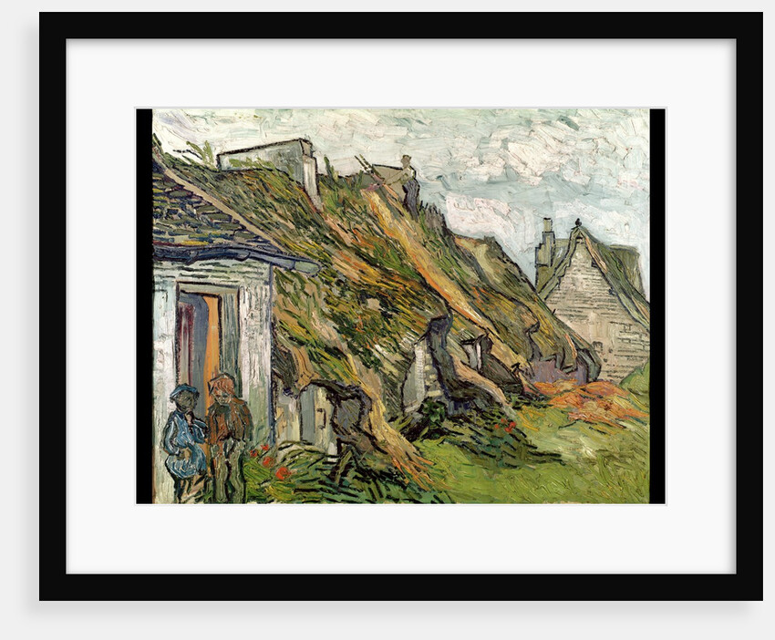 Thatched Cottages in Chaponval, Auvers-sur-Oise, 1890 by Vincent van Gogh