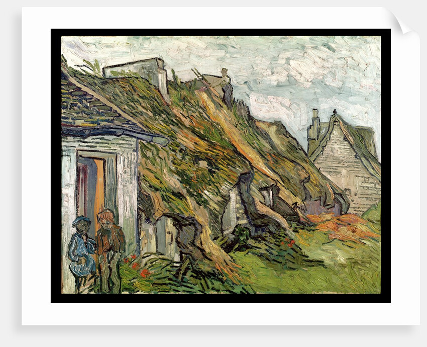 Thatched Cottages in Chaponval, Auvers-sur-Oise, 1890 by Vincent van Gogh