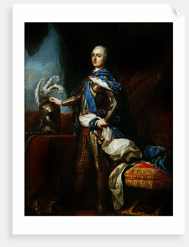 Portrait of Louis XV in armour by Carle van Loo