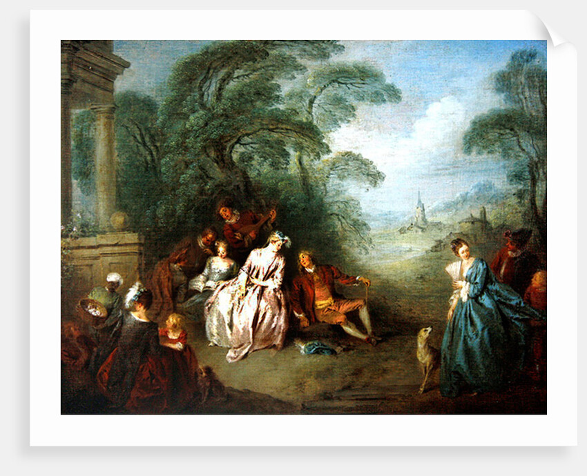 Gathering in a Park by Jean-Baptiste Joseph Pater