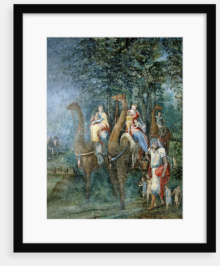 Exodus scene on the chimney in the room of Madeleine de Savoie, Chateau d'Ecouen by French School