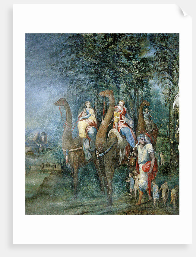 Exodus scene on the chimney in the room of Madeleine de Savoie, Chateau d'Ecouen by French School