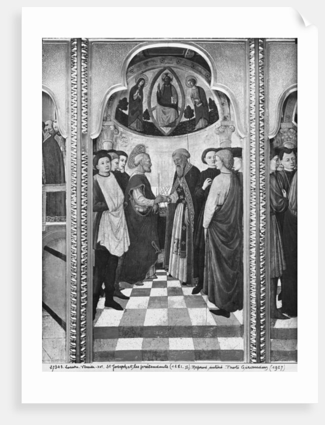 Cycle of the Life of the Virgin, St. Joseph and the pretenders, c.1445 by Giovanni Francesco da Rimini