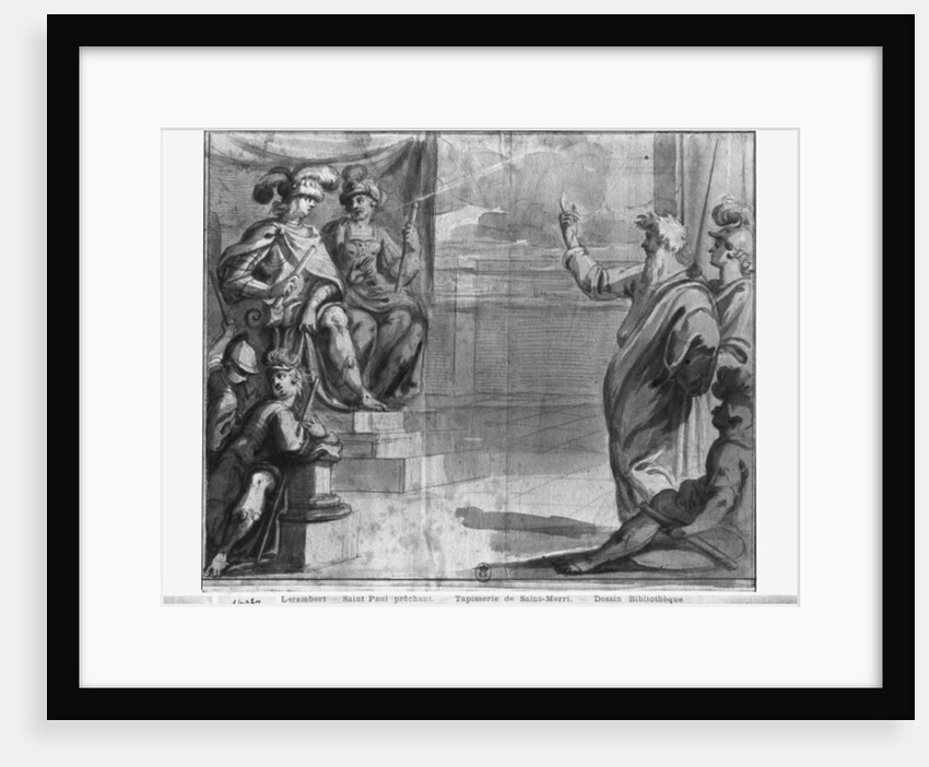 Life of Christ, St. Paul preaching, preparatory study of tapestry cartoon for the Church Saint-Merri in Paris, c.1585-90 by Henri Lerambert