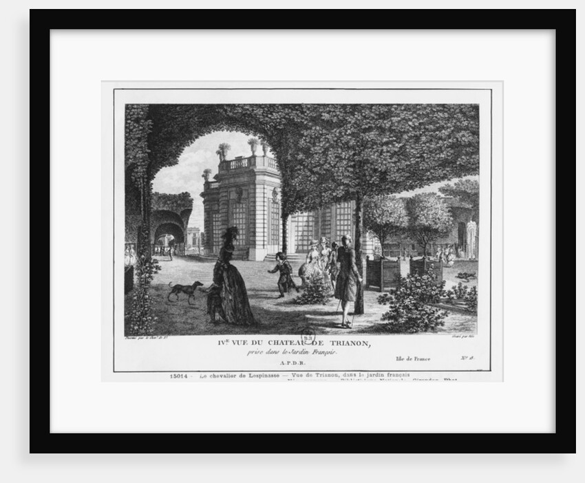 Fourth view of Trianon, taken in the French garden, engraved by Francois Denis Nee by Louis-Nicolas de Lespinasse