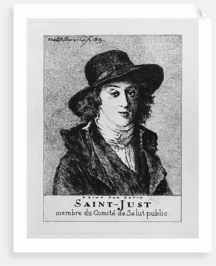 Louis Antoine Leon de Saint-Just by Jacques Louis (after) David