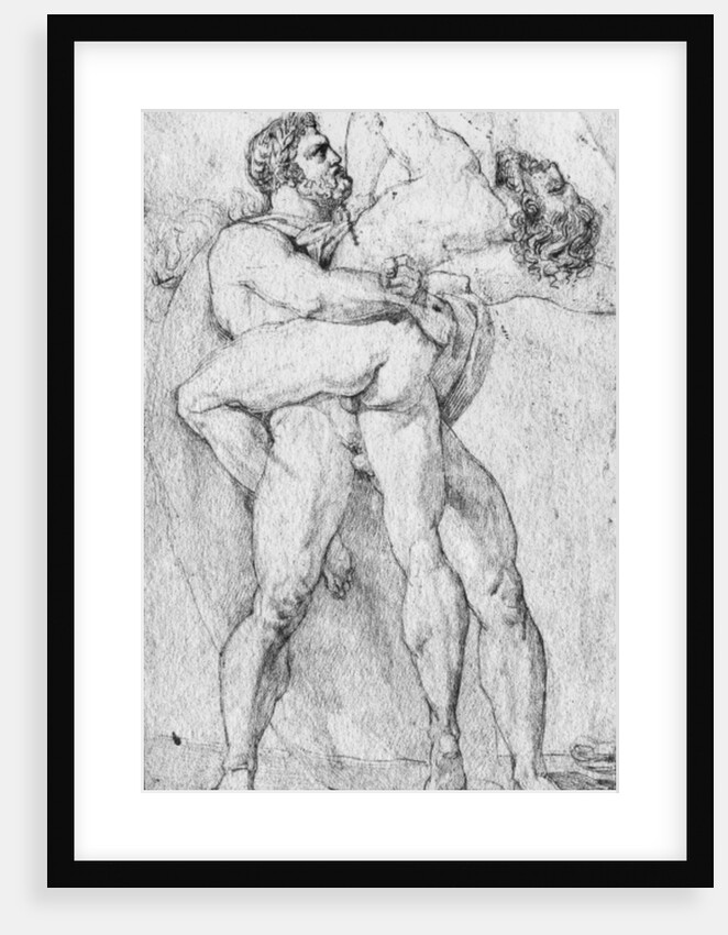 Hercules strangling Antaeus by Louis Charles Auguste Couder