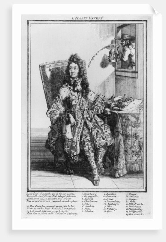 Satirical cartoon lampooning Louis XIV, 1693-1705 by French School