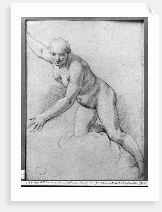 Woman kneeling on a cloud by Charles Le Brun