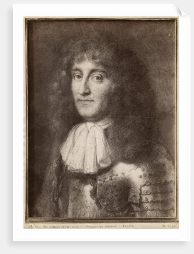 Portrait of a man wearing armour by Charles Le Brun