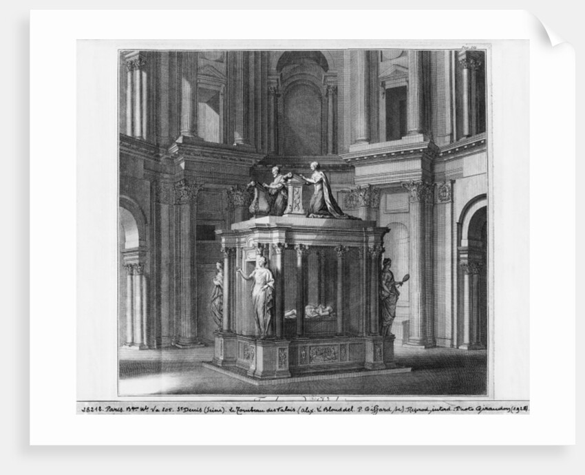 Tomb of Henri II and Catherine de Medicis in the Valois mausoleum by Jean Baptiste Alexandre Le Blond