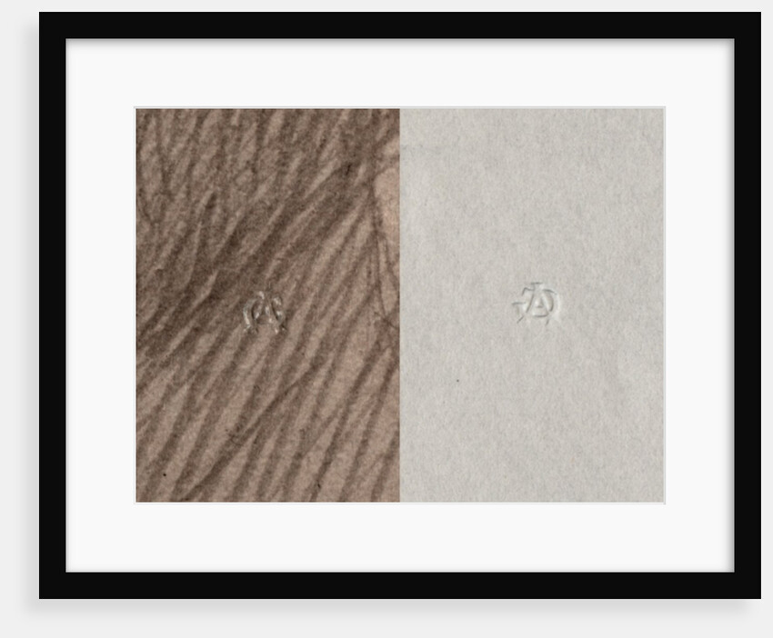 Dry stamp of Adolphe Giraudon, A G, Recto and Verso by Adolphe Giraudon